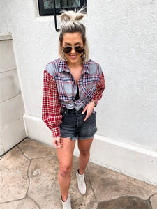DALLAS PLAID BUTTON DOWN-  | (SMALL ONLY)
