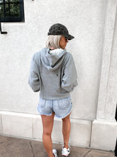 Load image into Gallery viewer, ZIPPED UP GREY HOODIE