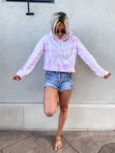 Load image into Gallery viewer, STRAWBERRY DREAMS TIE DYE LOUNGE HOODIE  | (SMALL ONLY)