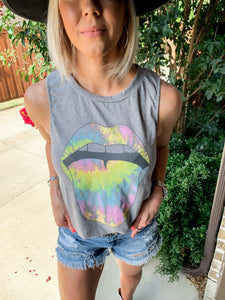 'LOL' TIE DYE GRAPHIC TANK | (SMALL ONLY)