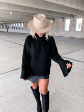Load image into Gallery viewer, RING MY BELL STATEMENT SLEEVE SWEATER