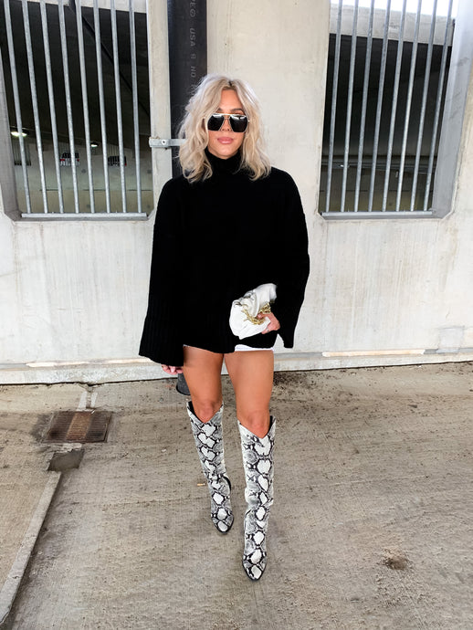 RING MY BELL STATEMENT SLEEVE SWEATER