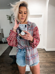 DALLAS PLAID BUTTON DOWN-  | (SMALL ONLY)
