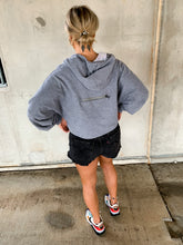 Load image into Gallery viewer, ZIPPED UP GREY HOODIE