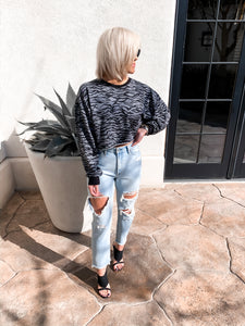 YOU'RE AN ANIMAL LONG SLEEVE CROP