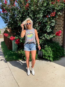 'LOL' TIE DYE GRAPHIC TANK | (SMALL ONLY)