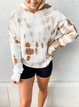 Load image into Gallery viewer, MOCHA TIE DYE HOODIE   | (SMALL ONLY)