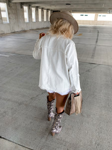 STETSON FRINGE DENIM SHACKET