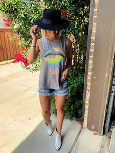 'LOL' TIE DYE GRAPHIC TANK | (SMALL ONLY)