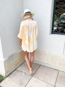 LEMON DROP TIE DYE TUNIC TOP