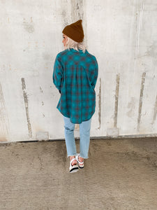 JADED PLAID BUTTON DOWN FLANNEL